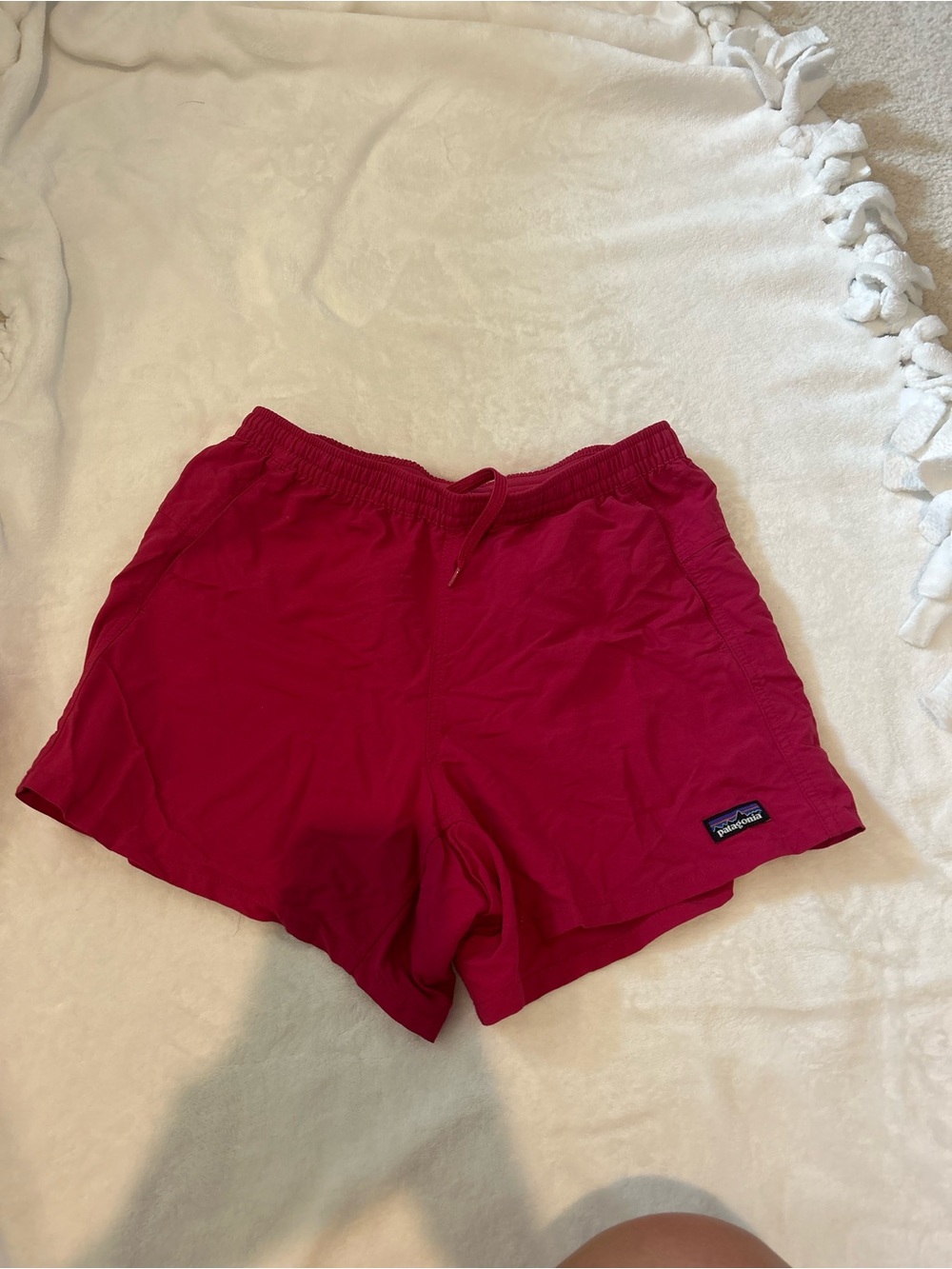 Hot pink Patagonia baggies shorts